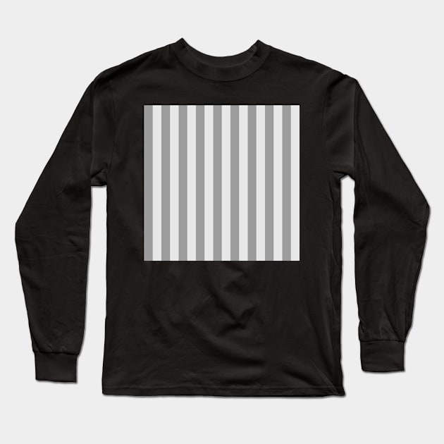 Soft Greys - Wide Stripes Long Sleeve T-Shirt by implexity